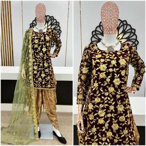 Special Dhoti Salwar Readymade Customizable Dhoti Salwar and Dupatta Traditional Indian Outfit Women at Wholesale Price - Product Image 2