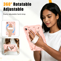 Étui robuste antichoc pour Redmi Pad 2 9,7 pouces avec support intégré, poignée rotative et sangle de transport