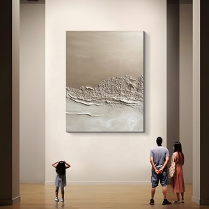 JZ Trừu Tượng Phong Cảnh Kết Cấu Trang Trí Nội Thất Tác Phẩm Nghệ Thuật 3D Tay Cảnh Biển Sơn Dầu Handpainted Tùy Chỉnh Vải Tường Nghệ Thuật - Product Image 2