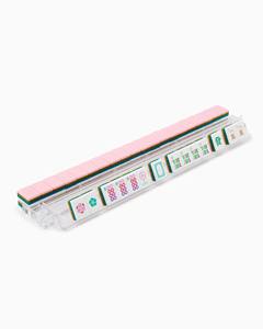 Juego de Fichas de Mahjong Americanas de Acrílico Rosa Bebé de Lujo Personalizado, Tablero de Mahjong Eléctrico Plegable Portátil Moderno - Product Image 4