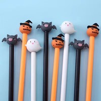 Stylo gel effaçable en plastique personnalisé, dessin animé kawaii, bleu et noir, mignon, 0,5 mm, pour enfants, cadeaux, école, bureau