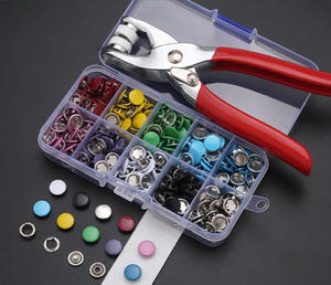 100 Sets Metall-Druckknöpfe Set mit Zange für Baby- und Kinderkleidung, 5-Klauen-Verschlüsse - Product Image 1