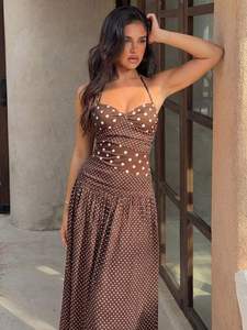 Agente de Compras 1688, Vestido Maxi con Tirantes Finos y Estampado de Puntos, Marca FTS, Más de 10 Años de Experiencia, Baja Comisión - Product Image 2