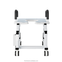 Chaise de levage électrique FUSHIDE en acier blanc robuste pour personnes âgées/handicapées - Double moteur, levage à un bouton, mobile sur roulettes
