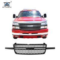 Grille avant de remplacement en ABS de qualité supérieure, peinture noire, pour Silverado 1500 2005-2006