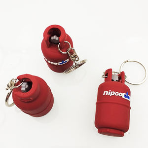 अनुकूलित कंपनी पूर्ण 3 डी सॉफ्ट पीसी कीचेन व्यक्तिगत गैस टैंक सिलिकॉन रबर बुझाने कीरिंग प्रचार कारबिनर्स - Product Image 3