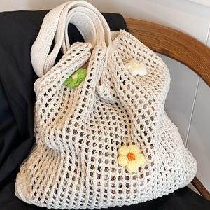 Nouveau sac fourre-tout en tricot à grande capacité tendance automne/hiver pour femmes, sac à bandoulière polyvalent - Product Image 3