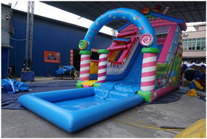 Glissière d'eau gonflable extérieure avec la petite piscine pour des enfants, glissière gonflable gonflable - Product Image 3