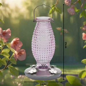 อุปกรณ์ให้อาหารนกฮัมมิงเบิร์ดแบบทนทานอุปกรณ์ตกแต่งสวนรูปนกฮัมมิงเบิร์ดเกาะกันนกฮัมมิงเบิร์ดทนทาน - Product Image 2