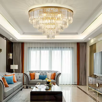Lustre moderne en cristal doré, hauteur réglable, anti-éblouissement, garantie 3 ans, éclairage pour salon, chambre à coucher, décoration, suspension