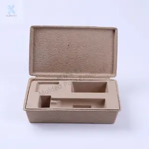 Pulp Paper Box Recycled Paper Pulp Molded Skincare Set Packaging Box Box With Inserts