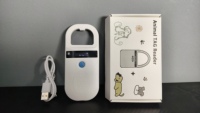 Lector de Tarjetas RFID con Microchip para Animales, 125kHz, Etiqueta de Oreja de PVC para Animales, USB, Windows 10, Blanco, ISO 11784, Distancia de Lectura de 0-2cm