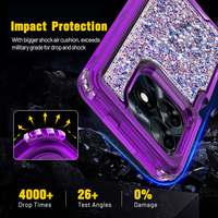 IVYMAX Coque de Téléphone Transparente Claire pour Tecno Spark Go 2023 2024 10C 20C 10 Pro Smart 8 Pro Infinix Hot 40i, Housse Pailletée Protection 360