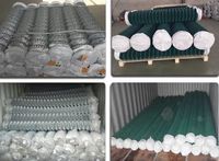 Valla de malla de alambre galvanizada en rollo de 6 pies con postes de PVC y lamas de privacidad, valla temporal para campos de fútbol y fábricas