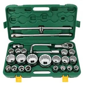 3/4 Socket Set Heavy Duty Impact Ratchet Wrench 26 Pieces Socket Wrench Set For Auto Car Repair Tools