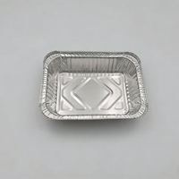 Emballage à emporter pour salade, conteneur en aluminium de 450 ml, barquettes jetables en aluminium avec couvercles