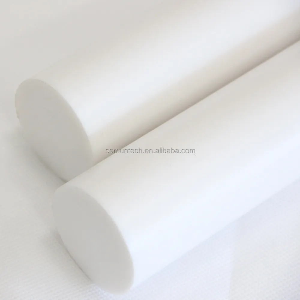 Fluoroplastic 70% בתולה PTFE + 30% ממוחזר PTFE Extruded מוטות ברים