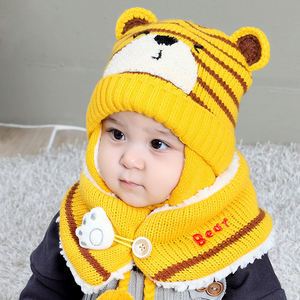 <span class=keywords><strong>Bonnet</strong></span> et écharpe à rayures pour enfant, couvre-oreilles d'hiver pour enfant, ensemble <span class=keywords><strong>bonnet</strong></span> et écharpe pour fille et garçon - Product Image 4