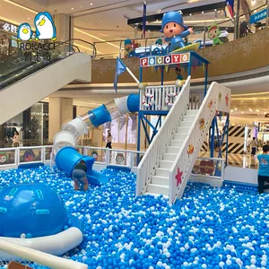 Large Kids Toy Indoor Pool Slide Playground Plastic Slide Children Indoor Soft Play Centre For Commercial