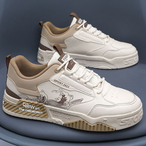 Zapatillas Deportivas Blancas Qlfashion Niche Originales, Combinables con Todo, que Aumentan la Estatura, Estilo Casual, de Caña Alta, Modernas, para Hombre - Product Image 3