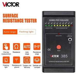 Testeur de résistance de surface VICTOR 385 ESD, mesureur numérique de résistance à la terre conforme à la norme ASTM D257 pour matériaux antistatiques - Product Image 2