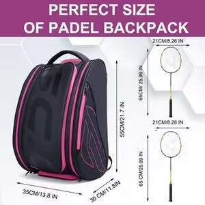 Bolsas Impermeables para <span class=keywords><strong>Raquetas</strong></span> <span class=keywords><strong>de</strong></span> Tenis, Raquetbol y Bádminton para Hombres y Mujeres, para Guardar <span class=keywords><strong>Raquetas</strong></span> <span class=keywords><strong>de</strong></span> Raquetbol y Palas <span class=keywords><strong>de</strong></span> Pickleball - Product Image 2