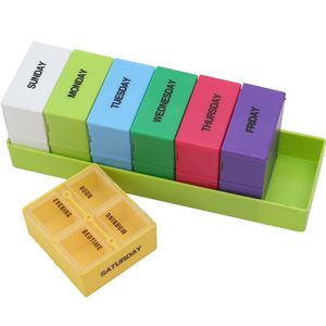 28 Compartment Square Shape Plastic PS Organizer <b>7</b> Day <b>Tablet</b> Storage Box Stock Pill Container - Product Image 2