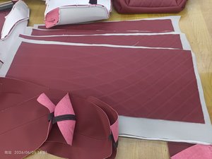 Revêtements de sièges intérieurs en cuir bordeaux sur mesure, pièces de rechange complètes pour <span class=keywords><strong>BMW</strong></span> Série 3 - Product Image 2