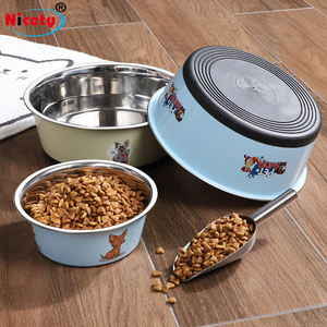 लोकप्रिय कस्टम पोर्टेबल कुत्ते भोजन और पानी का कटोरा स्टेनलेस स्टील 14/17/19/21/26 सेमी पर्यावरण के अनुकूल नहीं - Product Image 5
