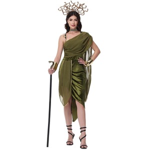 Costume de Méduse vert pour femmes adultes, Halloween, mythologie romaine et grecque, TRAD-011 - Product Image 3