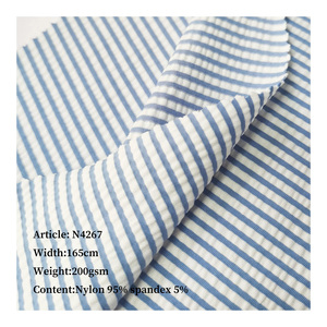 Venta directa 200gsm Nylon Spandex Matte Seersucker Traje de baño Tejido de punto elástico para deporte Fitness Ropa interior Uniformes de tela <span class=keywords><strong>Bikini</strong></span> - Product Image 5