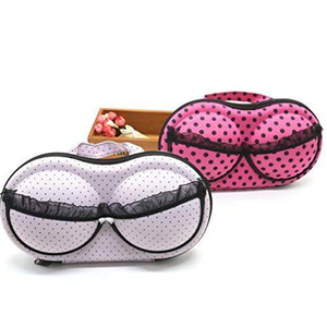 Travel <span class=keywords><strong>Storage</strong></span> Shaped Organizer Dessous Unterwäsche EVA Zip <span class=keywords><strong>Bag</strong></span> Case BH-Hülle - Product Image 5