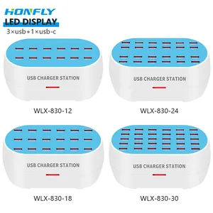 Honfly nuovo caricatore per cellulare multiporta 120W-160W 30 porte 5 v2a identificazione intelligente rapida caricatore multiplo usb poroso