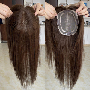 Topper de Cabello Humano con Frente de Encaje, Base Mono HD de 5x6 Pulgadas, Cabello Humano Virgen Remy - Product Image 1