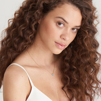 Milskye luxe femmes élégant 18k plaqué or poudre bleu émail emblème collier