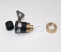 Adaptateur universel de robinet en caoutchouc avec pince en acier inoxydable Connecteur en laiton pour robinet et tuyau de jardin de 1/2"