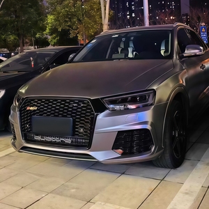 Parrilla de parachoques delantero Roadinjoy para <span class=keywords><strong>Audi</strong></span> Rsq3 Center Honeycomb Mesh Chrome ABS Material para <span class=keywords><strong>Audi</strong></span> <span class=keywords><strong>Q3</strong></span> <span class=keywords><strong>Quattro</strong></span> Style 2016-2018 - Product Image 2
