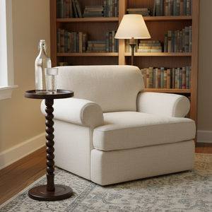 <span class=keywords><strong>Table</strong></span> d'appoint vintage en bois massif avec perles, petite <span class=keywords><strong>table</strong></span> basse ronde, <span class=keywords><strong>table</strong></span> d'appoint pour salon, <span class=keywords><strong>table</strong></span> de rangement pour chambre à coucher - Product Image 1