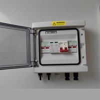 Boîtier de distribution solaire photovoltaïque DC 600V 32A 8 voies ABS avec protection contre la foudre, fusible MCB SPD 40KA IP65 pour extérieur