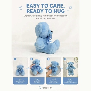 Nuevo Oso de Peluche de Imitación de Piel de Conejo con Lazo, Lindo y Esponjoso, Juguete de Peluche para Niños, Regalo de Cumpleaños, Regalo de San Valentín - Product Image 6