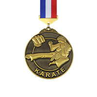 Modèle de médailles de sport très vendu avec logos personnalisés peints, finition argent/or/bronze/antique