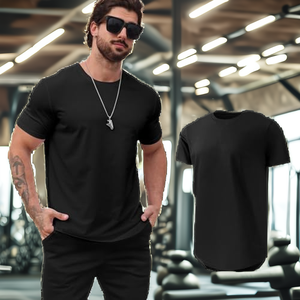 Camisetas Deportivas Personalizadas al por Mayor para Hombre, Casuales, de Jersey, Ecológicas, Antiarrugas, Transpirables, de Secado Rápido, con Dobladillo Redondo - Product Image 2