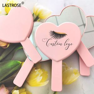 Mini Portable Light Makeup <b>Mirror</b> Square Handheld Cosmetics Tool Private Label LOGO ABS Compact Handheld Heart Makeup <b>Mirror</b> - Product Image 4