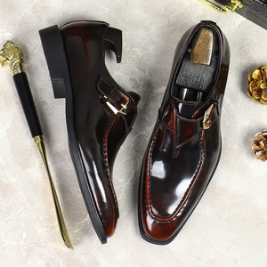 Chaussures Oxford habillées décontractées élégantes pour hommes ASTON M.JAZZ en cuir verni brillant, à lacets, semelle intermédiaire en caoutchouc, en cuir de vachette véritable - Product Image 3