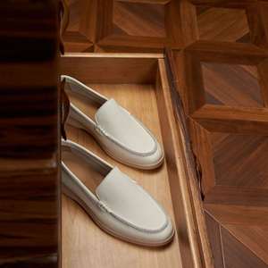 British Handmade Men's Loafers LP Lace-Up <b>Pointed</b> <b>Toe</b> <b>Flat</b>-Soled Loafers Office & Career Anti-Slip Breathable Lightweight - Product Image 6