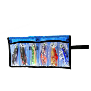 Hotsale 6 pulgadas 9 pulgadas mar pesca <span class=keywords><strong>pulpo</strong></span> curricán señuelo calamar falda cebo atún Chugger señuelo con el mejor <span class=keywords><strong>precio</strong></span> 6 unids/set - Product Image 3