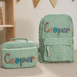 Personalized <strong>Corduroy</strong> Travel Children's <strong>Backpack</strong> Monogram Custom <strong>Backpack</strong> - Product Image 3