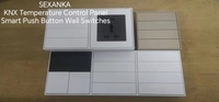 SEXANKA KNX EIB Système domotique intelligent Panneau à bouton-poussoir en métal à 4 bandes Interrupteurs muraux intelligents