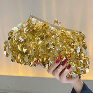 New High-Quality <b>Sequin</b> Clutch Bag Party Shiny Fashion Ladies <b>Handbag</b> Silver Small Square Evening Bag - Product Image 4