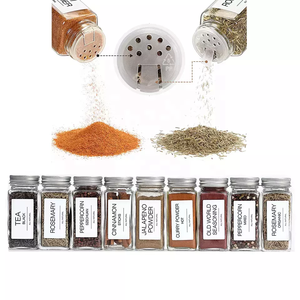 Ensemble de 24 pots à épices carrés <span class=keywords><strong>en</strong></span> <span class=keywords><strong>verre</strong></span> de qualité supérieure <span class=keywords><strong>avec</strong></span> étiquettes imperméables, couvercles à rabat, emballage <span class=keywords><strong>en</strong></span> carton écologique de qualité alimentaire - Product Image 3